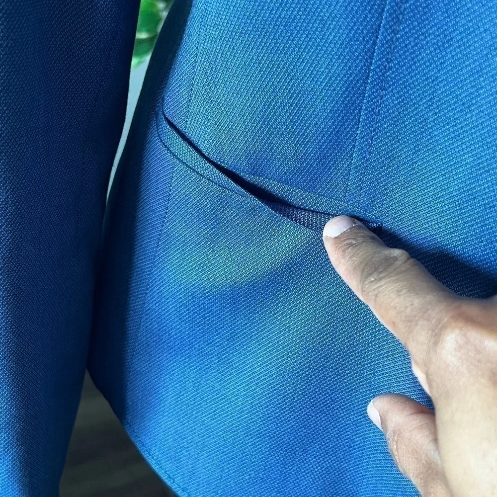 Hugo Marlane Biella Slim Fit Natural Stretch Suit Jacket Med Blue